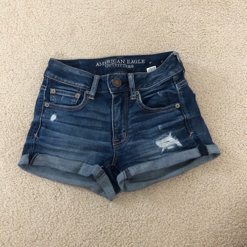 AE Dark Denim Shorts